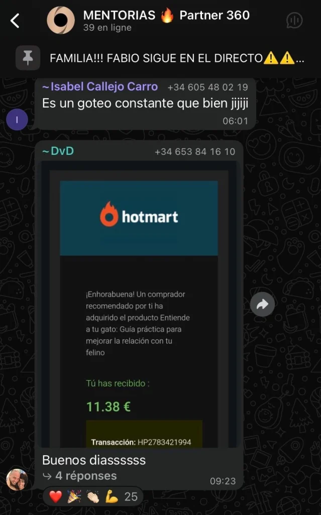 Poco a poco generando ventas gracias al curso mi primera venta en 7 días.