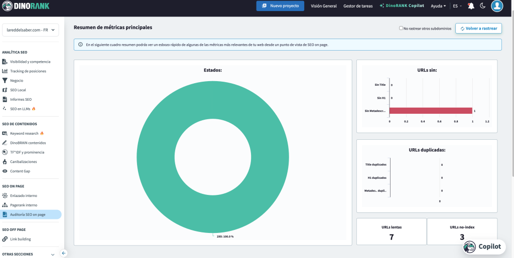 Auditoría SEO On Page